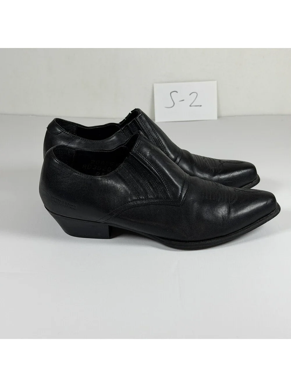 Durango RD3520 Men's Black Leather Western Slip-On Boots Size 10M S-2